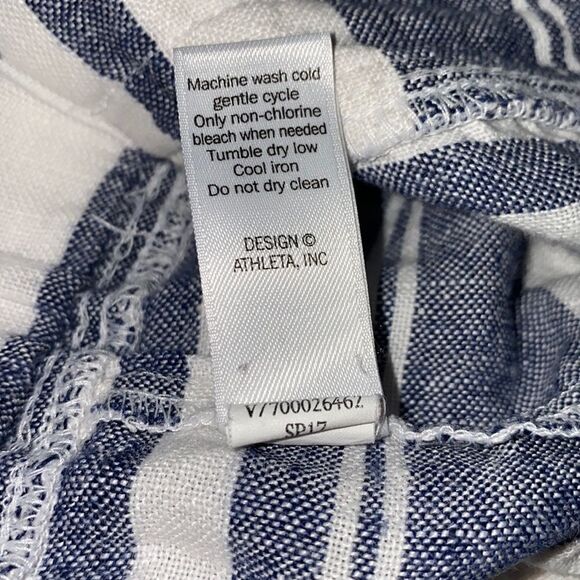ATHLETA Blue and White Linen Shorts-0 - Picture 6 of 6